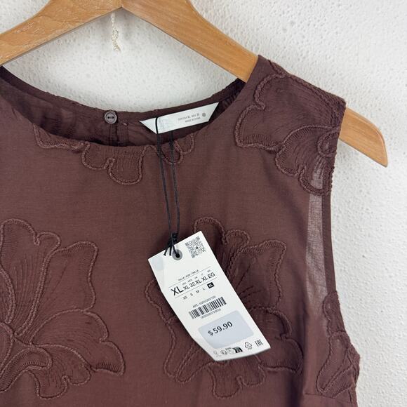 NWT ZARA Collection Embroidered Top - Picture 3 of 5